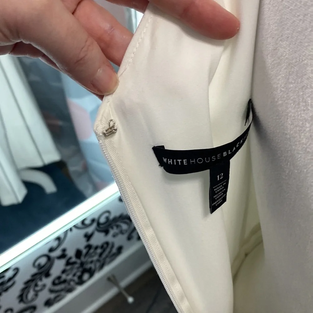 WHBM cream dress with black piping detail - Picture 6 of 10